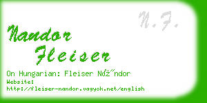 nandor fleiser business card